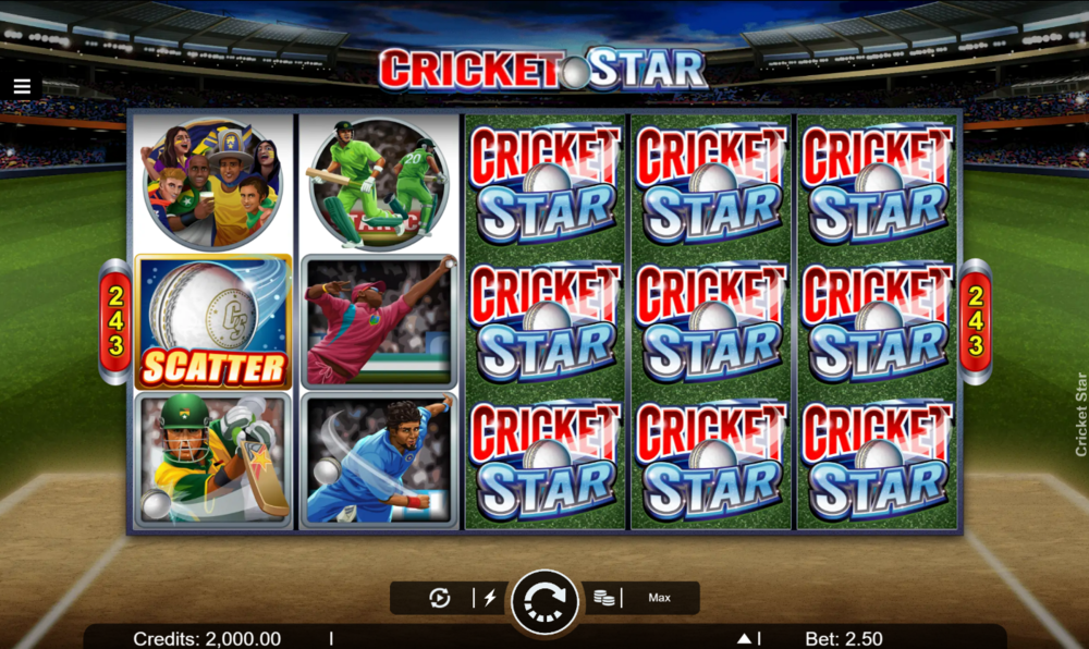 Играть в игровой автомат Cricket Star