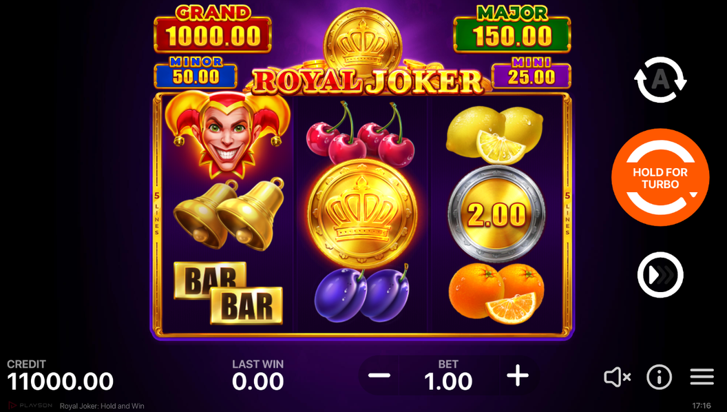 Играть в игровой автомат Royal Joker: Hold and Win