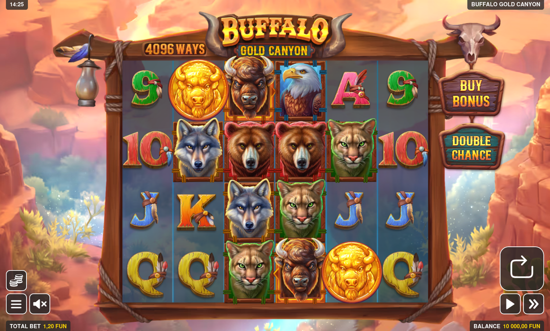 Играть в игровой автомат Buffalo Gold Canyon